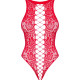Ажурний бодістокінг із ефектом шнурівки Obsessive B120 teddy red S/M/L, червоний Ажурний бодістокінг із ефектом шнурівки Obsessive B120 teddy red S/M/L, червоний