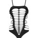 Бодістокінг із поперечними вирізами Obsessive B122 teddy S/M/L, чорний Бодістокінг із поперечними вирізами Obsessive B122 teddy S/M/L, чорний