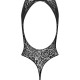 Ажурный бодистокинг с эффектом шнуровки Obsessive B129 teddy black S/M/L, черный, с доступом