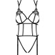 Боді зі стреп із доступом Obsessive Badossa crotchless teddy L/XL, чорний Боді зі стреп із доступом Obsessive Badossa crotchless teddy L/XL, чорний