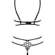 Еротичний комплект зі стреп Obsessive Badossa 2-pcs set L/XL, чорний, з доступом, бюстгальтер, стрін Еротичний комплект зі стреп Obsessive Badossa 2-pcs set L/XL, чорний, з доступом, бюстгальтер, стрін
