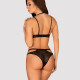 Еротичний комплект під латекс зі стрепами Obsessive Bagirela 2-pcs set L/XL, чорний, під леопард, бю Еротичний комплект під латекс зі стрепами Obsessive Bagirela 2-pcs set L/XL, чорний, під леопард, бю