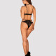 Еротичний комплект під латекс зі стрепами Obsessive Bagirela 2-pcs set L/XL, чорний, під леопард, бю Еротичний комплект під латекс зі стрепами Obsessive Bagirela 2-pcs set L/XL, чорний, під леопард, бю