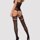 Бодістокінг Obsessive Bodystocking F214 black S/M/L, імітація корсета та панчіх на підв’язках Бодістокінг Obsessive Bodystocking F214 black S/M/L, імітація корсета та панчіх на підв’язках