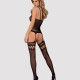 Бодістокінг Obsessive Bodystocking F214 black S/M/L, імітація корсета та панчіх на підв’язках Бодістокінг Obsessive Bodystocking F214 black S/M/L, імітація корсета та панчіх на підв’язках