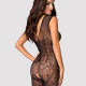 Бодістокінг Obsessive Bodystocking F234 S/M/L, абстрактний малюнок, глибоке декольте Бодістокінг Obsessive Bodystocking F234 S/M/L, абстрактний малюнок, глибоке декольте