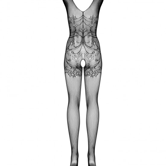 Бодістокінг Obsessive Bodystocking F234 S/M/L, абстрактний малюнок, глибоке декольте Бодістокінг Obsessive Bodystocking F234 S/M/L, абстрактний малюнок, глибоке декольте