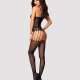 Бодістокінг Obsessive Bodystocking F235 S/M/L, тонкі підв’язки, ніжний декор, сіточка Бодістокінг Obsessive Bodystocking F235 S/M/L, тонкі підв’язки, ніжний декор, сіточка