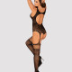 Бодістокінг Obsessive Bodystocking F236 S/Ml/L, глибоке декольте, імітація шнурівки Бодістокінг Obsessive Bodystocking F236 S/Ml/L, глибоке декольте, імітація шнурівки