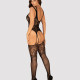 Бодістокінг Obsessive Bodystocking F237 S/M/L, рослинне плетіння, імітація панчіх Бодістокінг Obsessive Bodystocking F237 S/M/L, рослинне плетіння, імітація панчіх