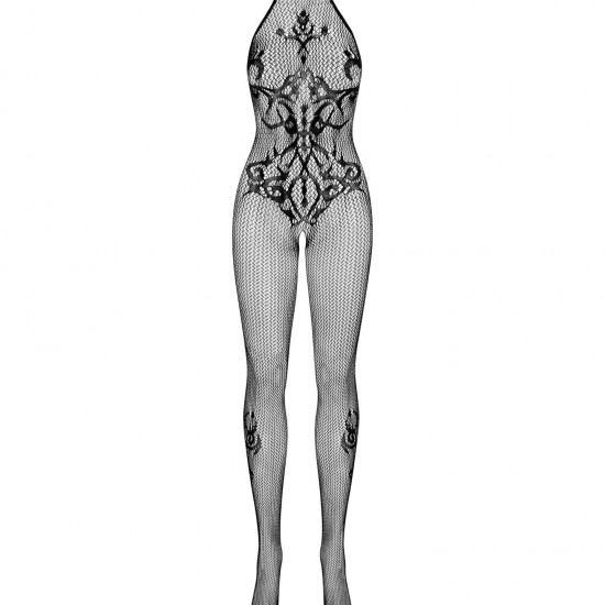 Бодістокінг Obsessive Bodystocking G308 S/M/L, халтер, декор у вигляді татуювання Бодістокінг Obsessive Bodystocking G308 S/M/L, халтер, декор у вигляді татуювання