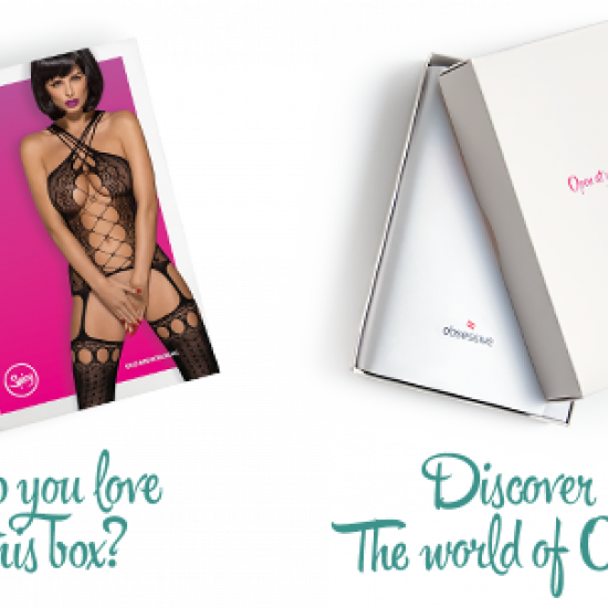 Бодістокінг Obsessive Bodystocking G313 S/M/L, шнурівка, геометричний декор Бодістокінг Obsessive Bodystocking G313 S/M/L, шнурівка, геометричний декор
