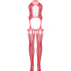 Бодістокінг Obsessive Bodystocking G313 S/M/L red, шнурівка, геометричний декор Бодістокінг Obsessive Bodystocking G313 S/M/L red, шнурівка, геометричний декор