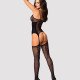 Бодістокінг Obsessive Bodystocking G314 S/M/L, імітація корсету та корсетного шнурівки Бодістокінг Obsessive Bodystocking G314 S/M/L, імітація корсету та корсетного шнурівки