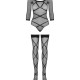 Бодістокінг Obsessive Bodystocking G320 S/M/L, панчохи, боді, декор у вигляді ліній Бодістокінг Obsessive Bodystocking G320 S/M/L, панчохи, боді, декор у вигляді ліній