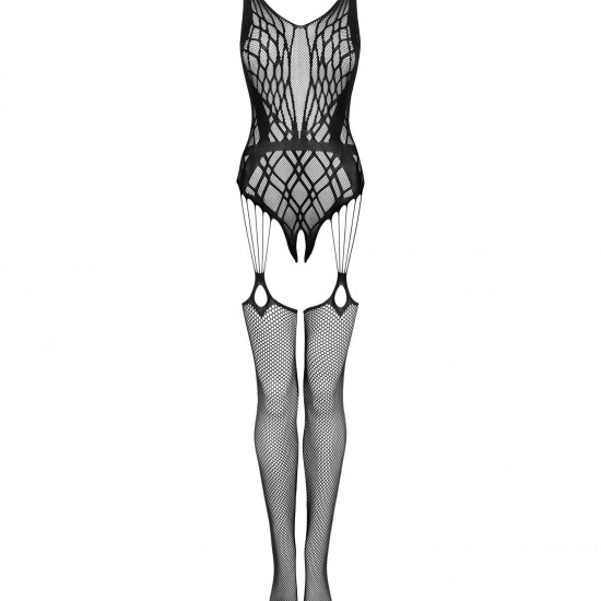 Бодістокінг Obsessive Bodystocking G324 S/M/L black, силуетний малюнок Бодістокінг Obsessive Bodystocking G324 S/M/L black, силуетний малюнок