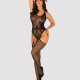 Бодістокінг Obsessive Bodystocking G324 S/M/L black, силуетний малюнок Бодістокінг Obsessive Bodystocking G324 S/M/L black, силуетний малюнок