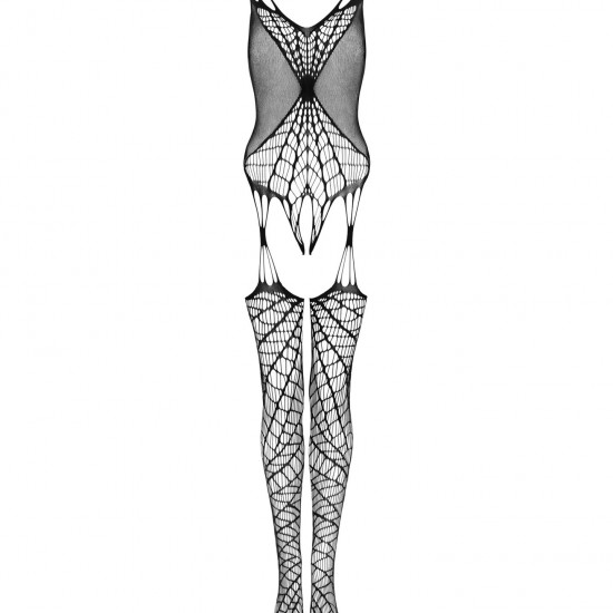 Ажурний бодістокінг під павутину Obsessive Bodystocking G325 black S/M/L, чорний, комбінезон, імітац Ажурний бодістокінг під павутину Obsessive Bodystocking G325 black S/M/L, чорний, комбінезон, імітац