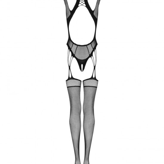 Ажурний бодістокінг з отворами Obsessive Bodystocking G327 black S/M/L, чорний, комбінезон, з доступ Ажурний бодістокінг з отворами Obsessive Bodystocking G327 black S/M/L, чорний, комбінезон, з доступ