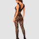 Сітчастий бодістокінг з вирізами та малюнком Obsessive Bodystocking G328 S/M/L, чорний, комбінезон Сітчастий бодістокінг з вирізами та малюнком Obsessive Bodystocking G328 S/M/L, чорний, комбінезон