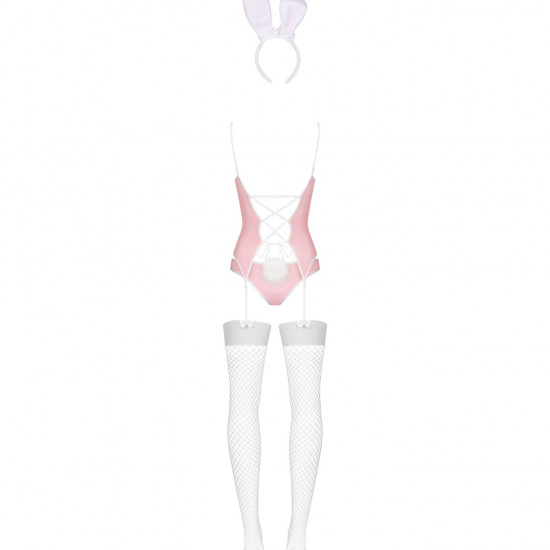 Еротичний костюм зайчика Obsessive Bunny suit 4 pcs costume pink S/M, рожевий, топ з підв’язками, тр Еротичний костюм зайчика Obsessive Bunny suit 4 pcs costume pink S/M, рожевий, топ з підв’язками, тр