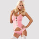 Еротичний костюм зайчика Obsessive Bunny suit 4 pcs costume pink L/XL, рожевий, топ з підв’язками, т Еротичний костюм зайчика Obsessive Bunny suit 4 pcs costume pink L/XL, рожевий, топ з підв’язками, т