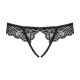 Мереживні танга з доступом Obsessive Contica crothchles thong L/XL, чорні Мереживні танга з доступом Obsessive Contica crothchles thong L/XL, чорні
