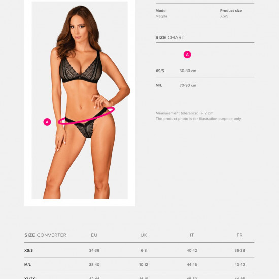 Мереживні трусики із заниженою талією Obsessive Estiqua panties M/L, чорні Мереживні трусики із заниженою талією Obsessive Estiqua panties M/L, чорні