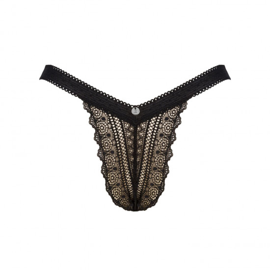Мереживні трусики із заниженою талією Obsessive Estiqua panties M/L, чорні Мереживні трусики із заниженою талією Obsessive Estiqua panties M/L, чорні