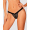 (SALE) Мереживні трусики із заниженою талією Obsessive Estiqua panties M/L, чорні