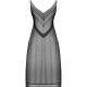 Напівпрозора довга сорочка Obsessive Estiqua chemise M/L, чорний, асиметричний крій Напівпрозора довга сорочка Obsessive Estiqua chemise M/L, чорний, асиметричний крій