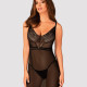 Напівпрозора довга сорочка Obsessive Estiqua chemise M/L, чорний, асиметричний крій Напівпрозора довга сорочка Obsessive Estiqua chemise M/L, чорний, асиметричний крій