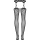 Панчохи-стокінги з рослинним малюнком Obsessive Garter stockings S206 black S/M/L чорні, імітація га Панчохи-стокінги з рослинним малюнком Obsessive Garter stockings S206 black S/M/L чорні, імітація га