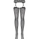 Панчохи-стокінги з рослинним малюнком Obsessive Garter stockings S206 black S/M/L чорні, імітація га Панчохи-стокінги з рослинним малюнком Obsessive Garter stockings S206 black S/M/L чорні, імітація га