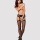 Сітчасті панчохи-стокінги з візерунком на сідницях Obsessive Garter stockings S232 S/M/L, чорні, імі Сітчасті панчохи-стокінги з візерунком на сідницях Obsessive Garter stockings S232 S/M/L, чорні, імі