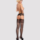 Сітчасті панчохи-стокінги з імітацією гартерів Obsessive Garter stockings S500S/M/L, чорні, з доступ Сітчасті панчохи-стокінги з імітацією гартерів Obsessive Garter stockings S500S/M/L, чорні, з доступ
