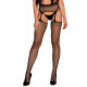 Панчохи-стокінги із сітки різного розміру Obsessive Garter stockingsS815S/M/L, чорні, імітація гарте Панчохи-стокінги із сітки різного розміру Obsessive Garter stockingsS815S/M/L, чорні, імітація гарте