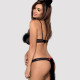 Еротичний костюм гепарду Obsessive Gepardina 3 pcs costume L/XL, чорний, хутряне оздоблення, монокін Еротичний костюм гепарду Obsessive Gepardina 3 pcs costume L/XL, чорний, хутряне оздоблення, монокін