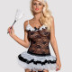 Еротичний костюм покоївки зі спідницею Obsessive Housemaid 5 pcs costume L/XL, чорно-білий, топ з пі Еротичний костюм покоївки зі спідницею Obsessive Housemaid 5 pcs costume L/XL, чорно-білий, топ з пі
