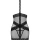 Напівпрозора сорочка з відкритими грудьми Obsessive Lacrisia chemise XL/2XL, чорна, з чокером Напівпрозора сорочка з відкритими грудьми Obsessive Lacrisia chemise XL/2XL, чорна, з чокером