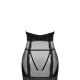 Напівпрозора сорочка з відкритими грудьми Obsessive Lacrisia chemise XL/2XL, чорна, з чокером Напівпрозора сорочка з відкритими грудьми Obsessive Lacrisia chemise XL/2XL, чорна, з чокером