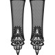 Сітчасті мітенки з мереживом Obsessive Luiza mittens One size, чорні Сітчасті мітенки з мереживом Obsessive Luiza mittens One size, чорні