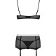 Еротичний костюм покоївки Obsessive Maidme set 5pcs S/M, бюстгальтер, пояс з фартухом, панчохи, стрі Еротичний костюм покоївки Obsessive Maidme set 5pcs S/M, бюстгальтер, пояс з фартухом, панчохи, стрі