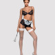 Еротичний костюм покоївки Obsessive Maidme set 5pcs L/XL, бюстгальтер, пояс з фартухом, панчохи, стр Еротичний костюм покоївки Obsessive Maidme set 5pcs L/XL, бюстгальтер, пояс з фартухом, панчохи, стр