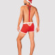 Чоловічий еротичний костюм Санта-Клауса Obsessive Mr Claus L/XL, боксери на підтяжках, шапочка з пом Чоловічий еротичний костюм Санта-Клауса Obsessive Mr Claus L/XL, боксери на підтяжках, шапочка з пом