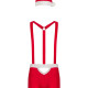 Чоловічий еротичний костюм Санта-Клауса Obsessive Mr Claus 2XL/3XL, боксери на підтяжках, шапочка з Чоловічий еротичний костюм Санта-Клауса Obsessive Mr Claus 2XL/3XL, боксери на підтяжках, шапочка з