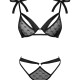 Напівпрозорий еротичний комплект Obsessive Obsessivia 2-pcs set black L/XL, бюстгальтер та трусики, Напівпрозорий еротичний комплект Obsessive Obsessivia 2-pcs set black L/XL, бюстгальтер та трусики,