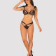 Напівпрозорий еротичний комплект Obsessive Obsessivia 2-pcs set black L/XL, бюстгальтер та трусики, Напівпрозорий еротичний комплект Obsessive Obsessivia 2-pcs set black L/XL, бюстгальтер та трусики,