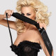 Атласна пов’язка маска Obsessive Blindfold black One size, чорна Атласна пов’язка маска Obsessive Blindfold black One size, чорна