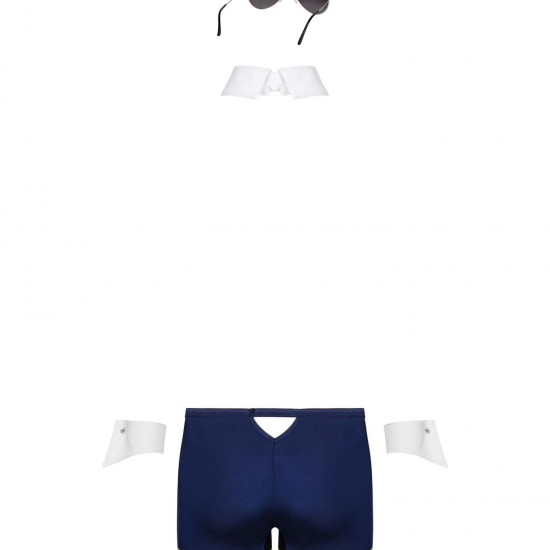 Еротичний костюм пілота Obsessive Pilotman set 2XL/3XL, боксери, манжети, комір з краваткою, окуляри Еротичний костюм пілота Obsessive Pilotman set 2XL/3XL, боксери, манжети, комір з краваткою, окуляри